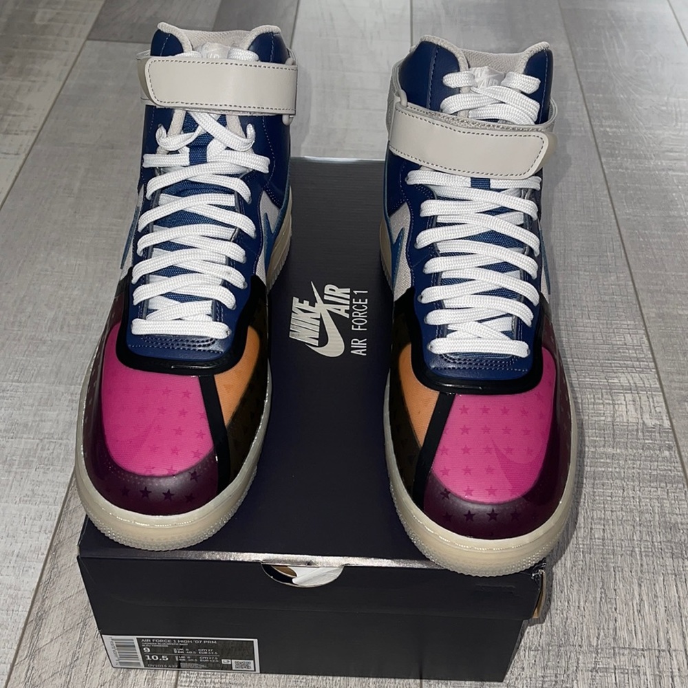 Air Force 2 high 07” Thunder Blue Pink Prime - Picture 3 of 9